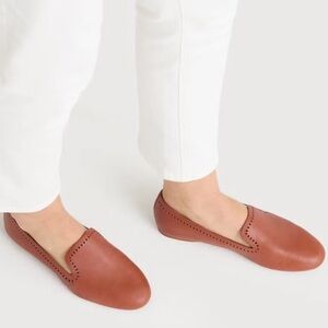 Birdies The Starling Laser Cut Flat Whiskey/Cognac Brown Size 8